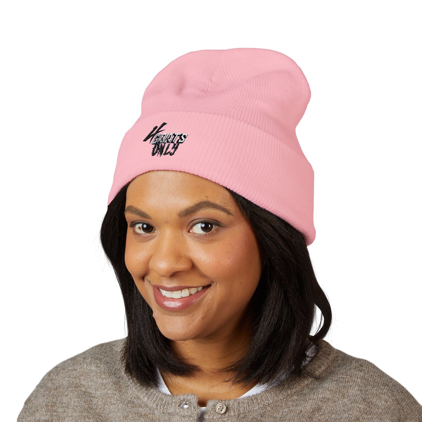 4GO Cuffed Beanie with Embroidery - Cozy, Stylish Winter Hat, Perfect for Gifting, Streetwear, Casual Outfits, Cold Weather Wear