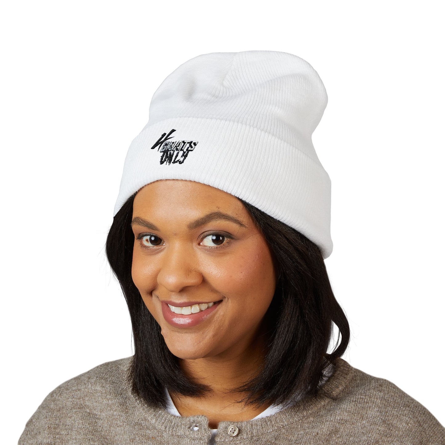 4GO Cuffed Beanie with Embroidery - Cozy, Stylish Winter Hat, Perfect for Gifting, Streetwear, Casual Outfits, Cold Weather Wear