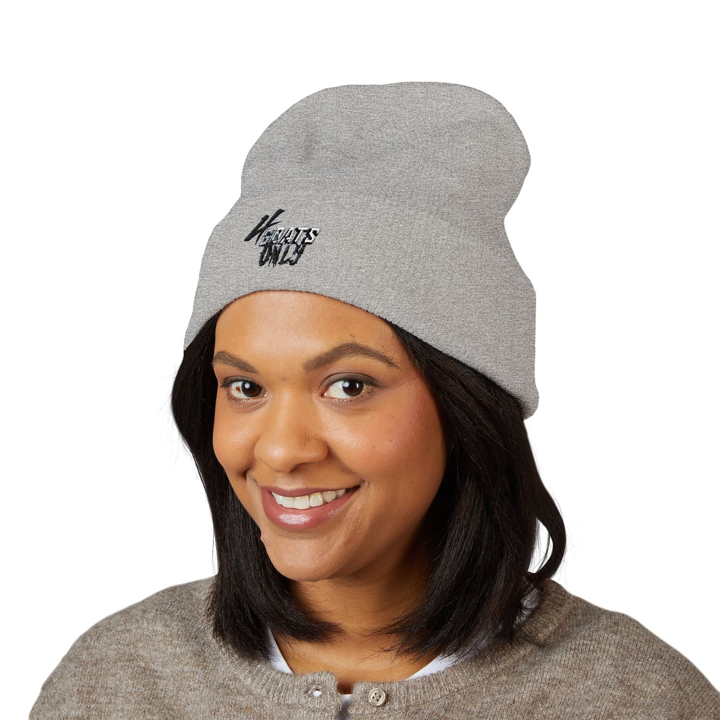4GO Cuffed Beanie with Embroidery - Cozy, Stylish Winter Hat, Perfect for Gifting, Streetwear, Casual Outfits, Cold Weather Wear