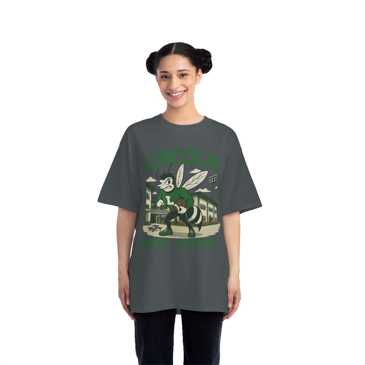 Lincoln High School Bee Short-Sleeve T-Shirt, Team Spirit Tee, School Pride Shirt, Graduation Gift, High School Reunion Apparel