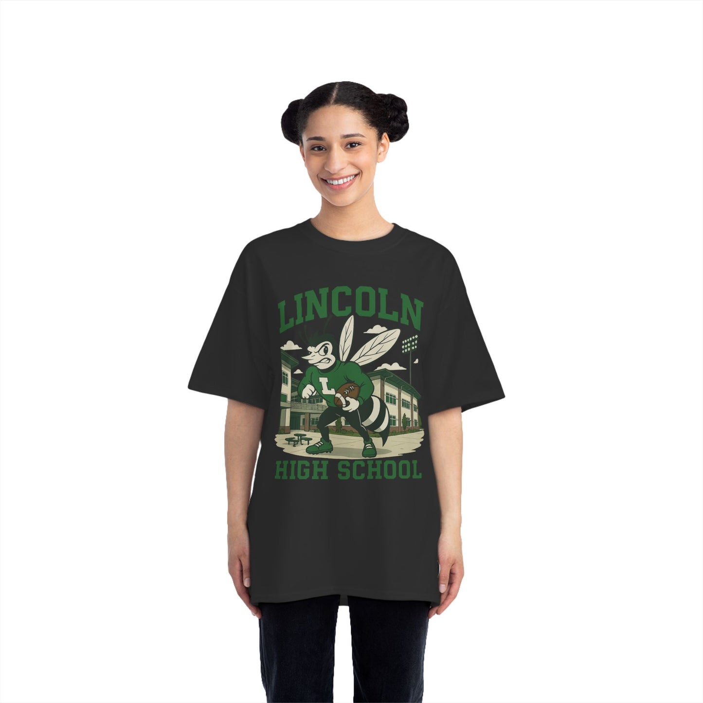 Lincoln High School Bee Short-Sleeve T-Shirt, Team Spirit Tee, School Pride Shirt, Graduation Gift, High School Reunion Apparel