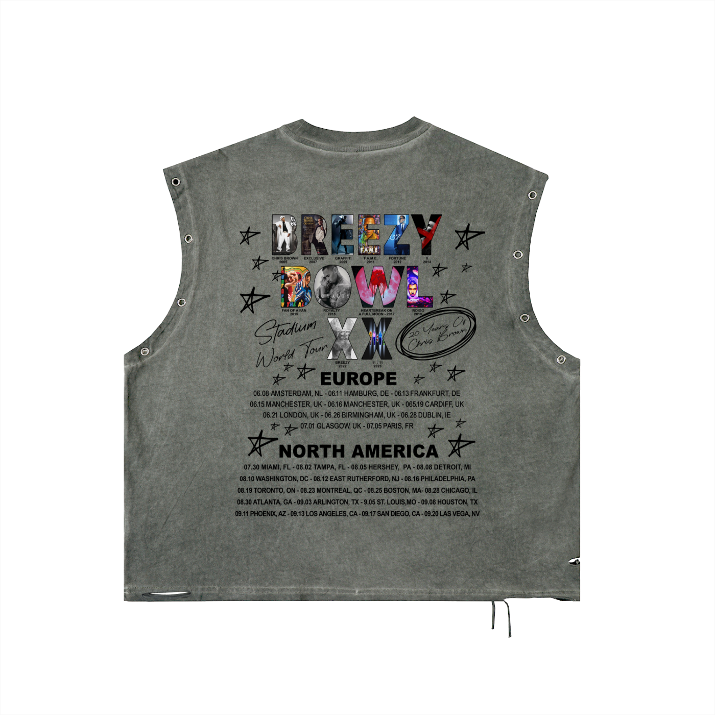 Distressed Grommet Eyelet Tank Top