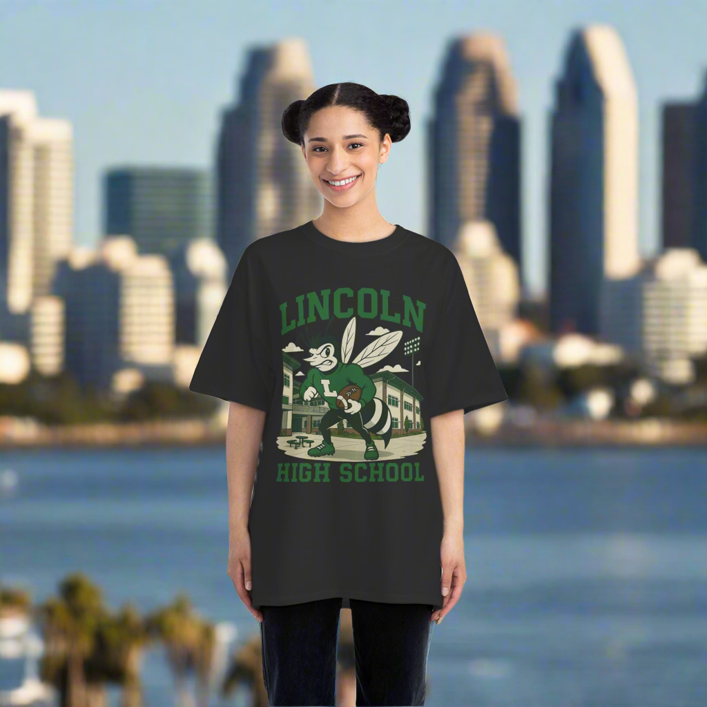 Lincoln High School Bee Short-Sleeve T-Shirt, Team Spirit Tee, School Pride Shirt, Graduation Gift, High School Reunion Apparel